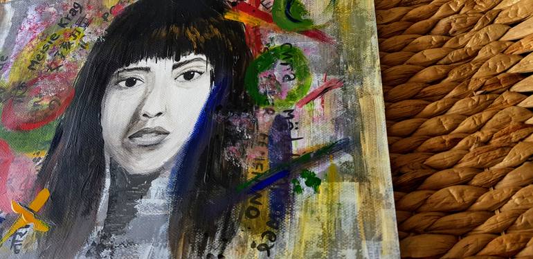 Original Abstract Expressionism Women Painting by Divya Jose