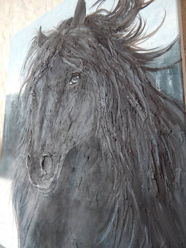 Original Realism Horse Painting by Oksana Cherkashina