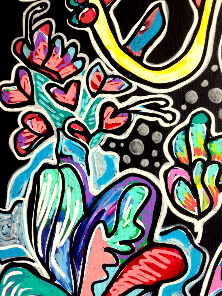 Original Surrealism Abstract Painting by Liz Mosa