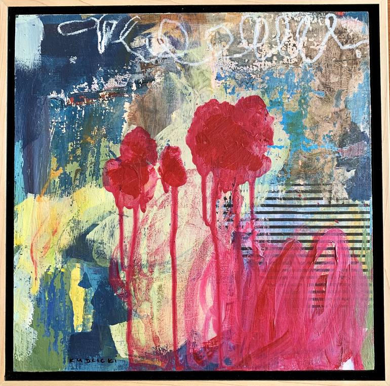 Original Abstract Painting by Irenka Kudlicki | Abstract Art on Wood | JUST THE WAY YOU ARE
