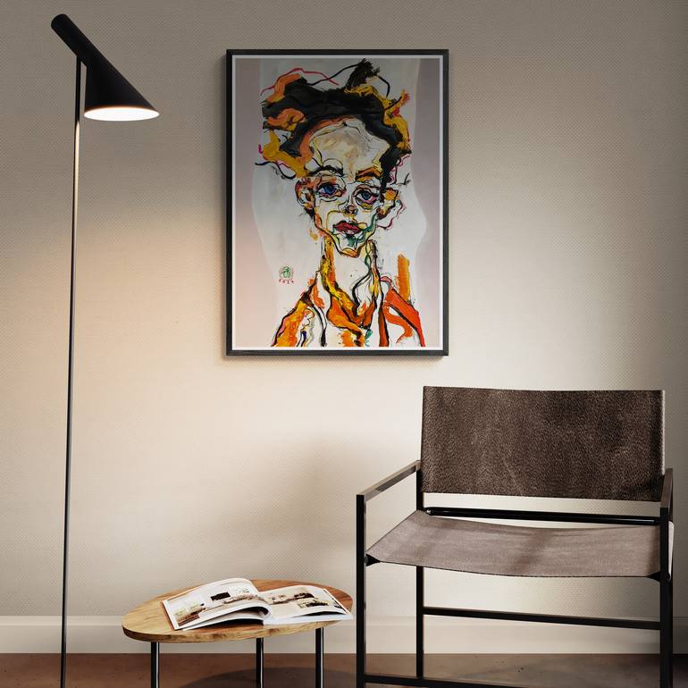 Original Contemporary Women Painting by Retne Art