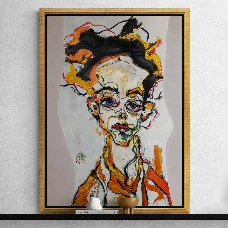Original Contemporary Women Painting by Retne Art