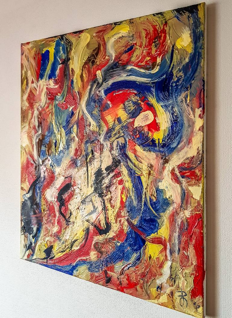 Original Abstract Expressionism Abstract Painting by Retne Art