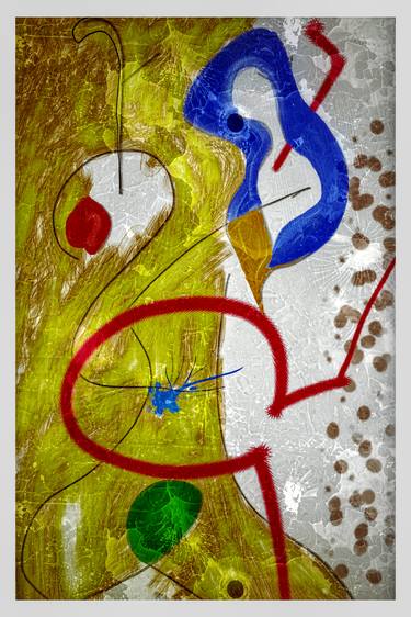 In the style of Joan Miro -Hirquiticke- Limited Edition Abstract PRINT on Paper. - Limited Edition of 17 thumb