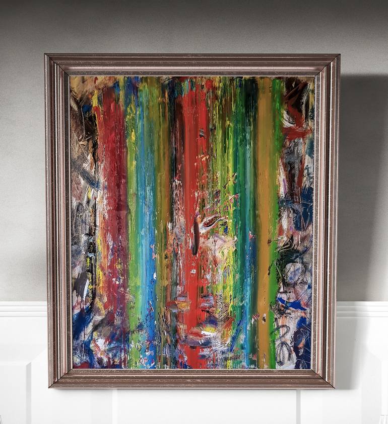 Original Abstract Expressionism Abstract Painting by Retne Art