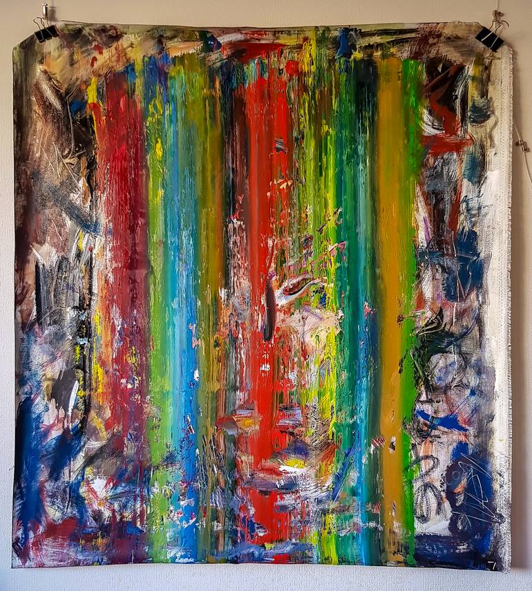 Original Abstract Expressionism Abstract Painting by Retne Art