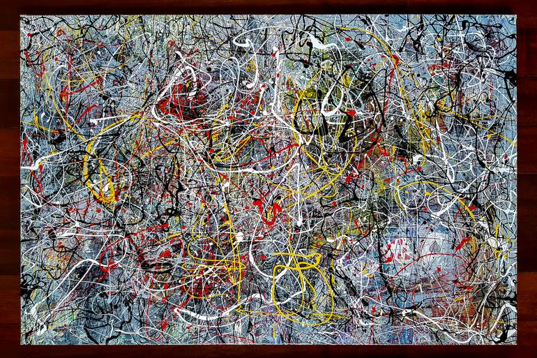 Original Abstract Expressionism Abstract Painting by Retne Art