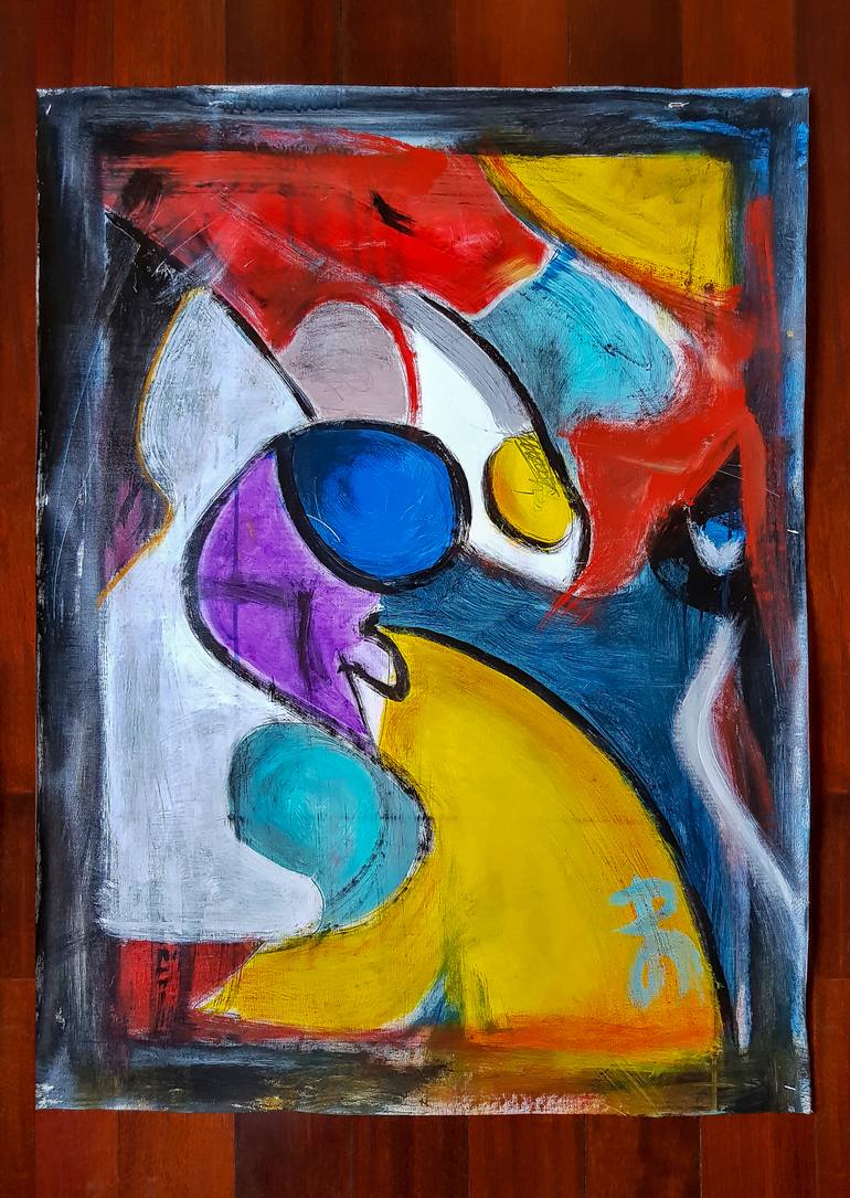 Original Abstract Expressionism Abstract Painting by Retne Art