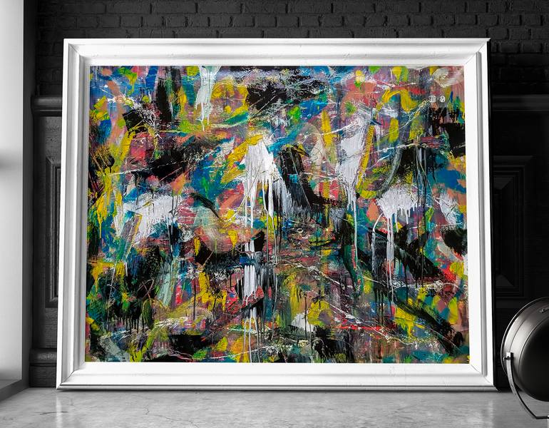 Original Abstract Expressionism Abstract Painting by Retne Art