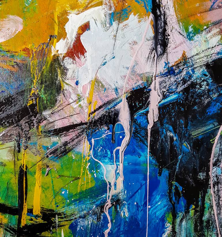 Original Abstract Expressionism Abstract Painting by Retne Art