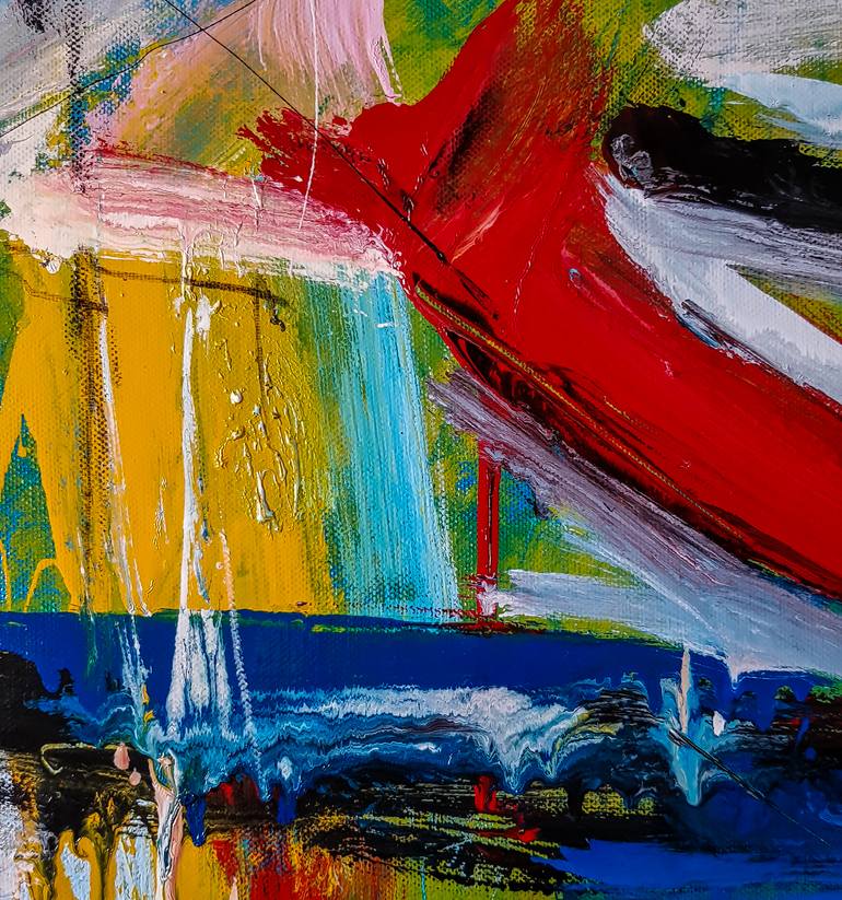 Original Abstract Expressionism Abstract Painting by Retne Art