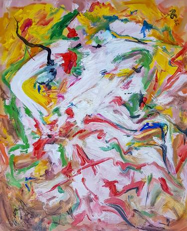 Abstract Expressionism painting In the style of Willem de Kooning by Retne - "Variability" thumb