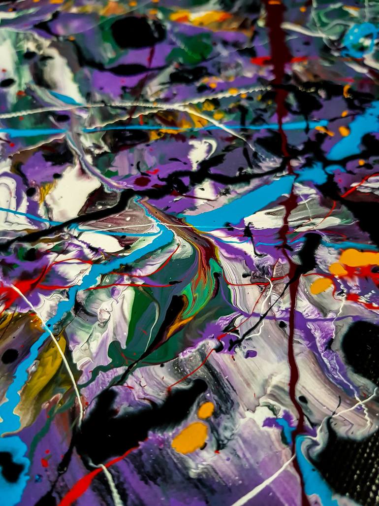 Original Abstract Expressionism Abstract Painting by Retne Art