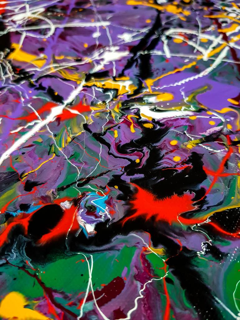 Original Abstract Expressionism Abstract Painting by Retne Art