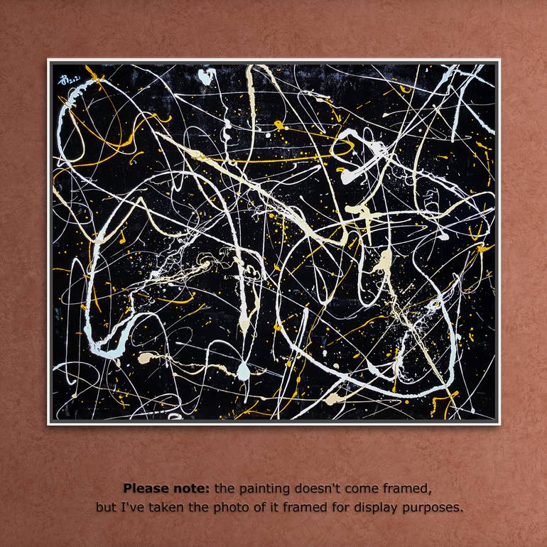 Original Abstract Expressionism Abstract Painting by Retne Art