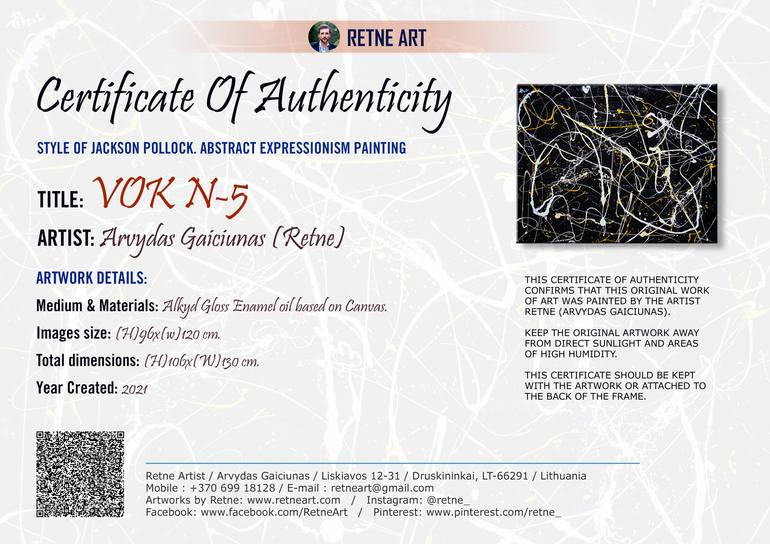 Original Abstract Expressionism Abstract Painting by Retne Art