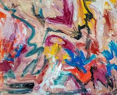 - Tuta Mondo N-7 - Style of Willem de Kooning. Abstract Expressionism Painting thumb