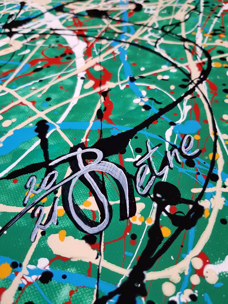 Original Abstract Expressionism Abstract Painting by Retne Art