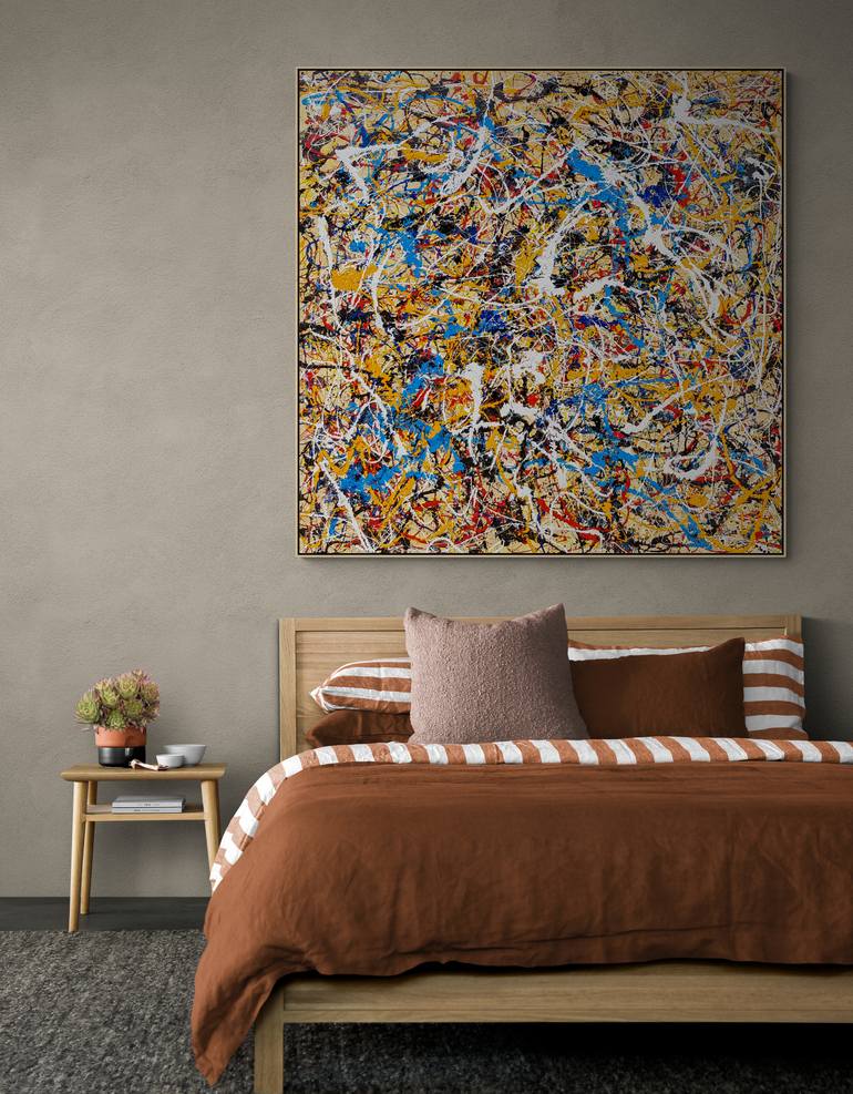 Original Abstract Expressionism Abstract Painting by Retne Art