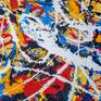 TEMPUS N-1 - (H)150X(W)150 CM. STYLE OF JACKSON POLLOCK (2021)
