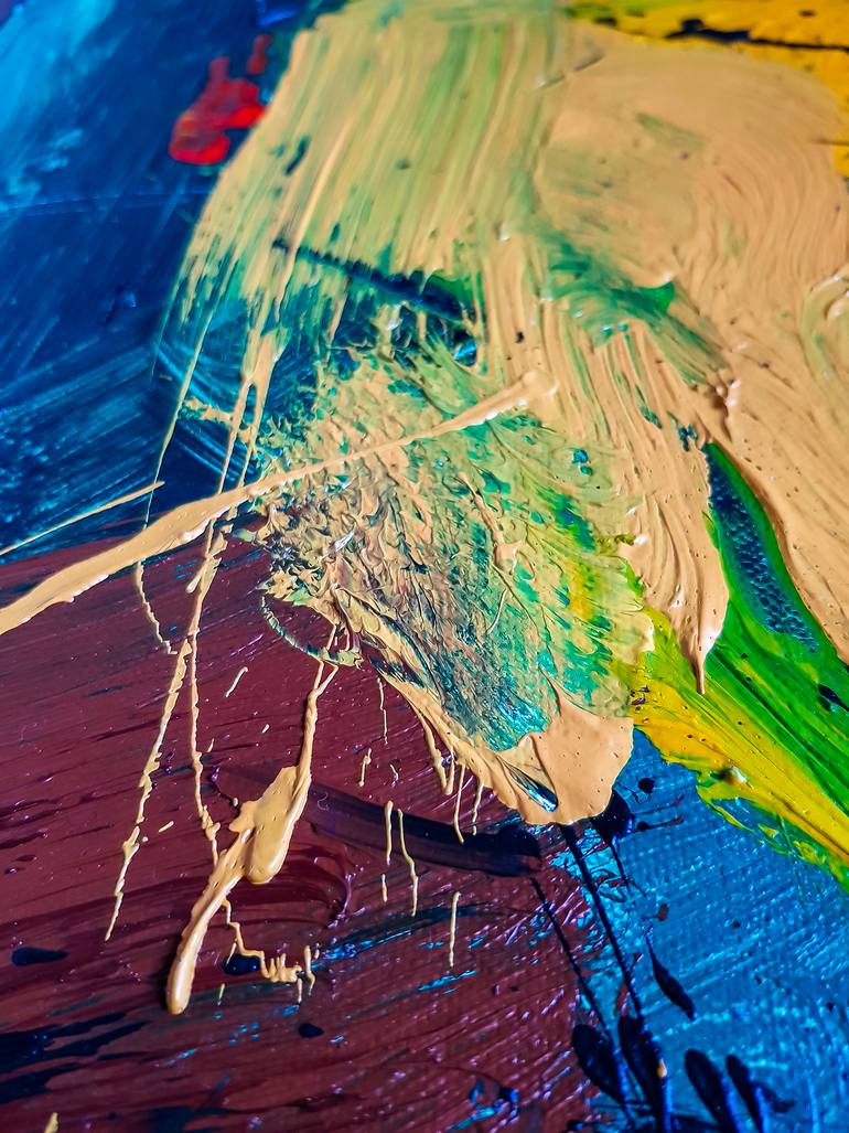 Original Abstract Expressionism Abstract Painting by Retne Art