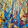 Okelon N-15 (H)158x(W)124 cm. Colorful Splash Abstract Painting