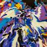 Unaly N-16 (H)123x(W)158 cm. Colorful Splash Abstract Painting