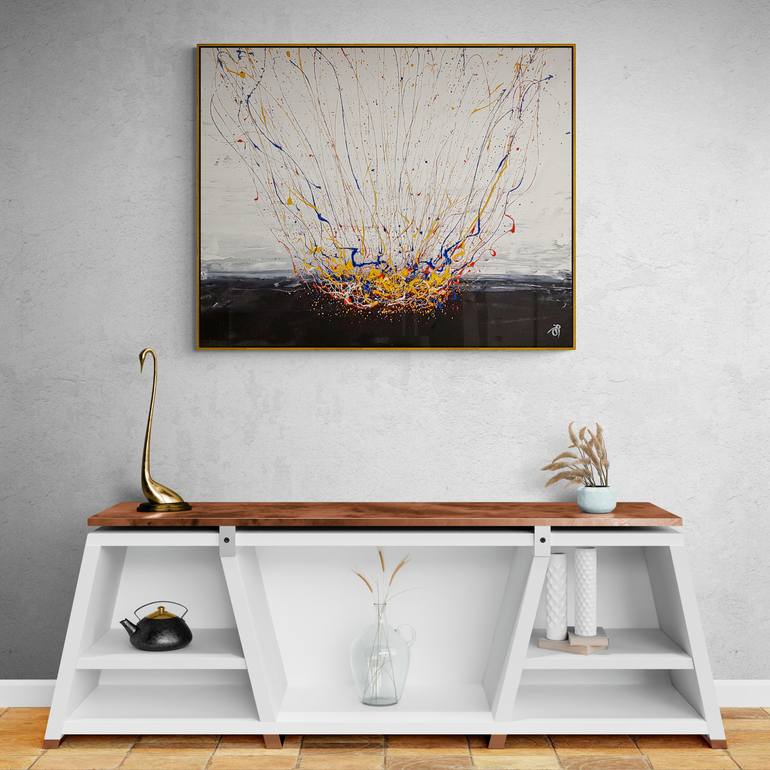 Original Abstract Expressionism Abstract Painting by Retne Art