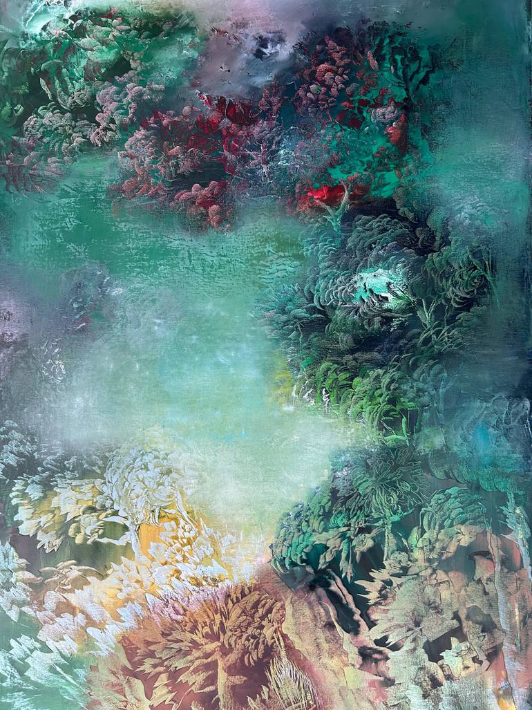 Original Abstract Expressionism Abstract Painting by Ludmila Budanov