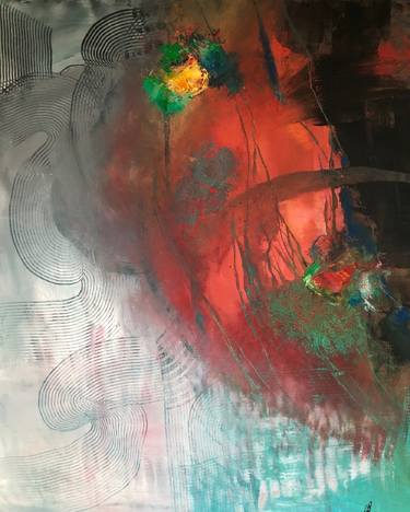 Original Abstract Expressionism Abstract Paintings by Ludmila Budanov