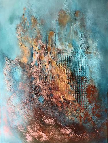 Original Abstract Mixed Media by Ludmila Budanov