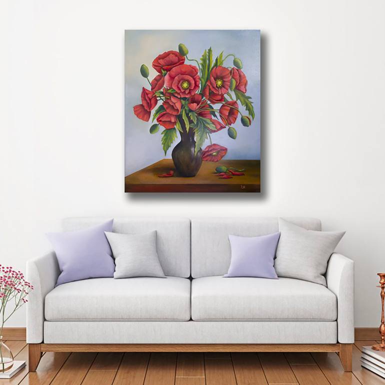 Original Impressionism Floral Painting by Iryna Mykhailenko