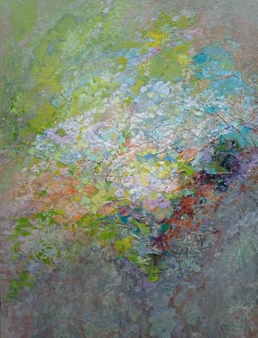 Original Impressionism Abstract Paintings by Mykyta Didyk Olga