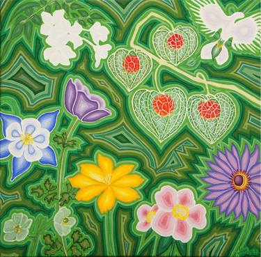 Original Floral Paintings by Lamia Bouzouita