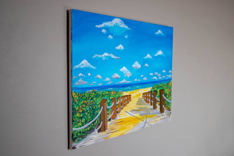 Original Abstract Beach Painting by Marina Monroe