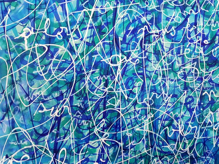 Original Abstract Expressionism Abstract Painting by Yvan Hesbois