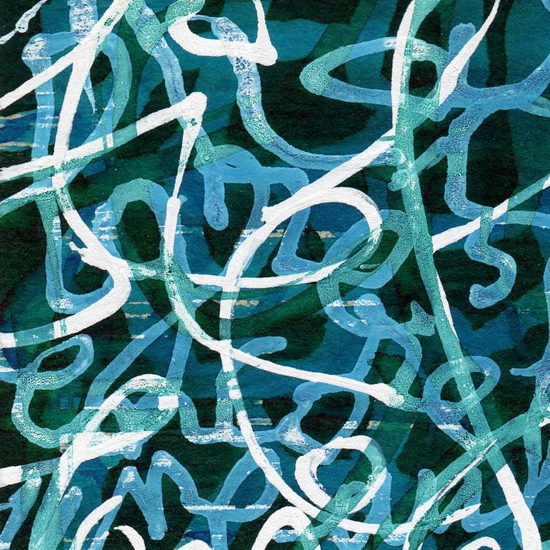 Original Conceptual Abstract Painting by Yvan Hesbois