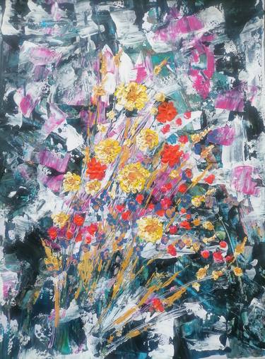 Print of Floral Paintings by Wanida Rangcakanok