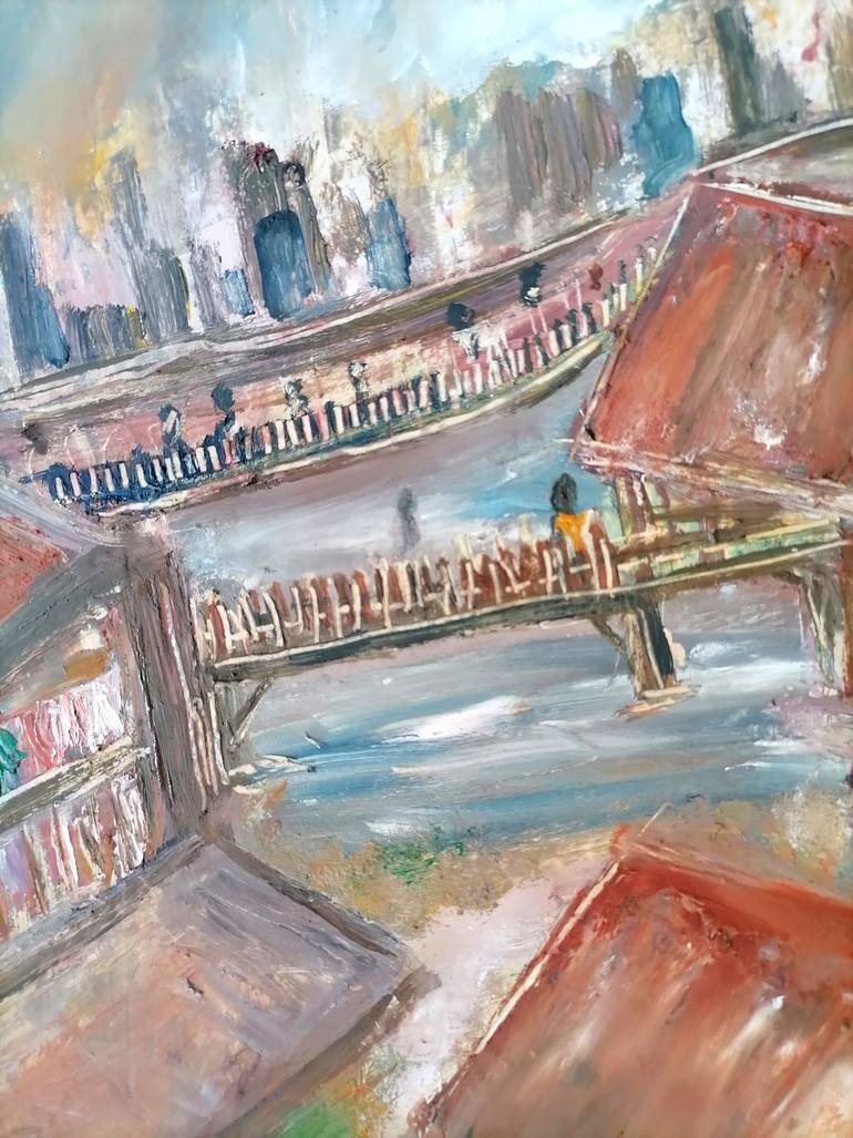 Original Street Art Landscape Painting by Wanida Rangcakanok