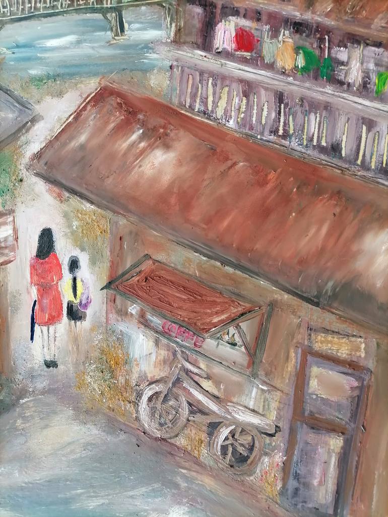 Original Street Art Landscape Painting by Wanida Rangcakanok