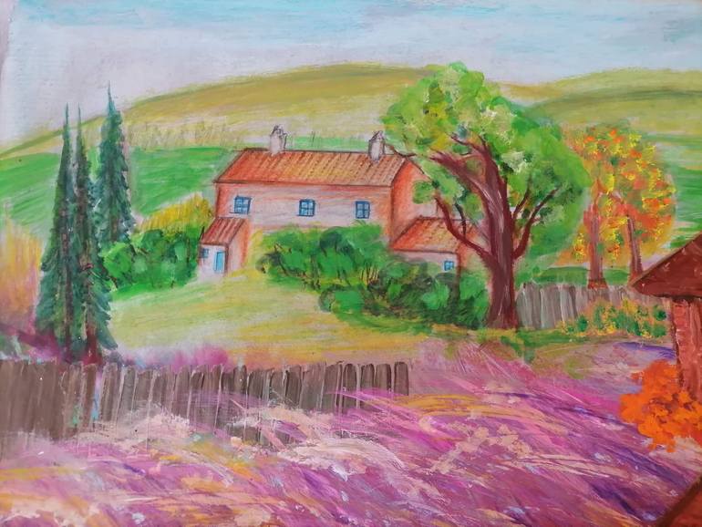 Original Contemporary Landscape Painting by Wanida Rangcakanok