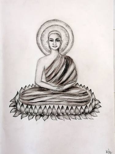 Original Expressionism Religion Drawings by Wanida Rangcakanok