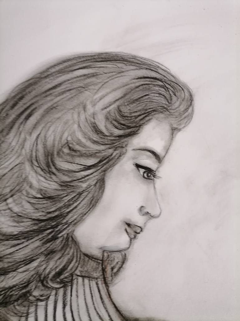 Original Expressionism Women Drawing by Wanida Rangcakanok