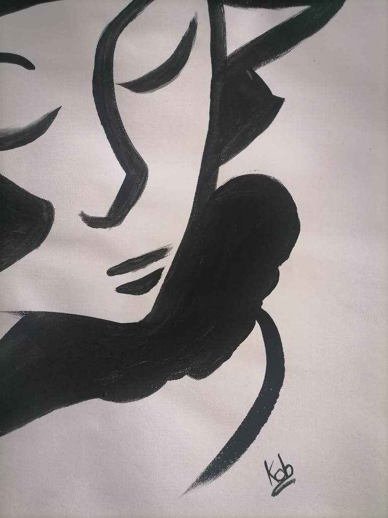 Original Black & White Women Painting by Wanida Rangcakanok