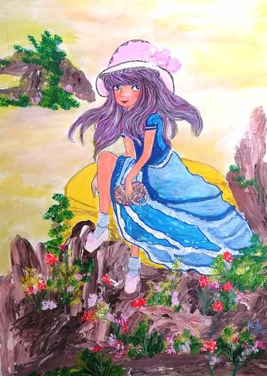 Original Classicism Cartoon Paintings by Wanida Rangcakanok