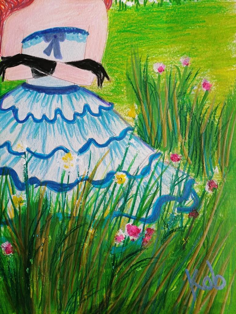 Original Modernism Fantasy Drawing by Wanida Rangcakanok