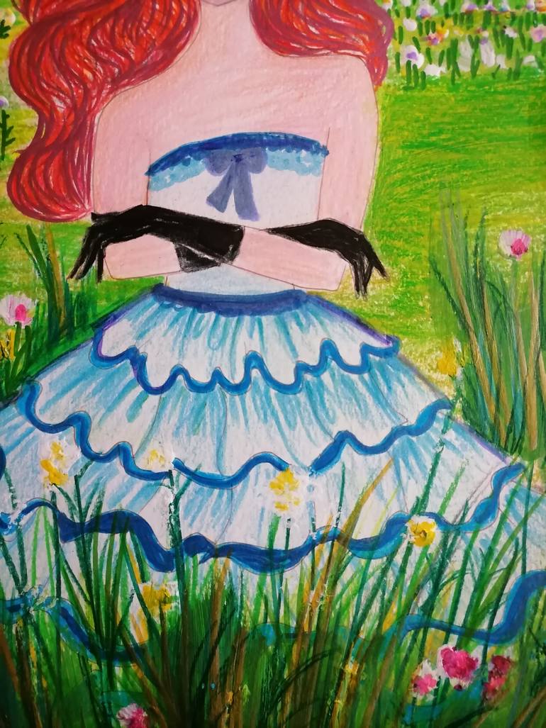 Original Modernism Fantasy Drawing by Wanida Rangcakanok