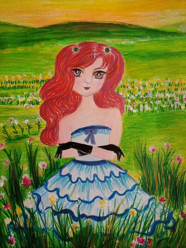 Original Modernism Fantasy Drawing by Wanida Rangcakanok