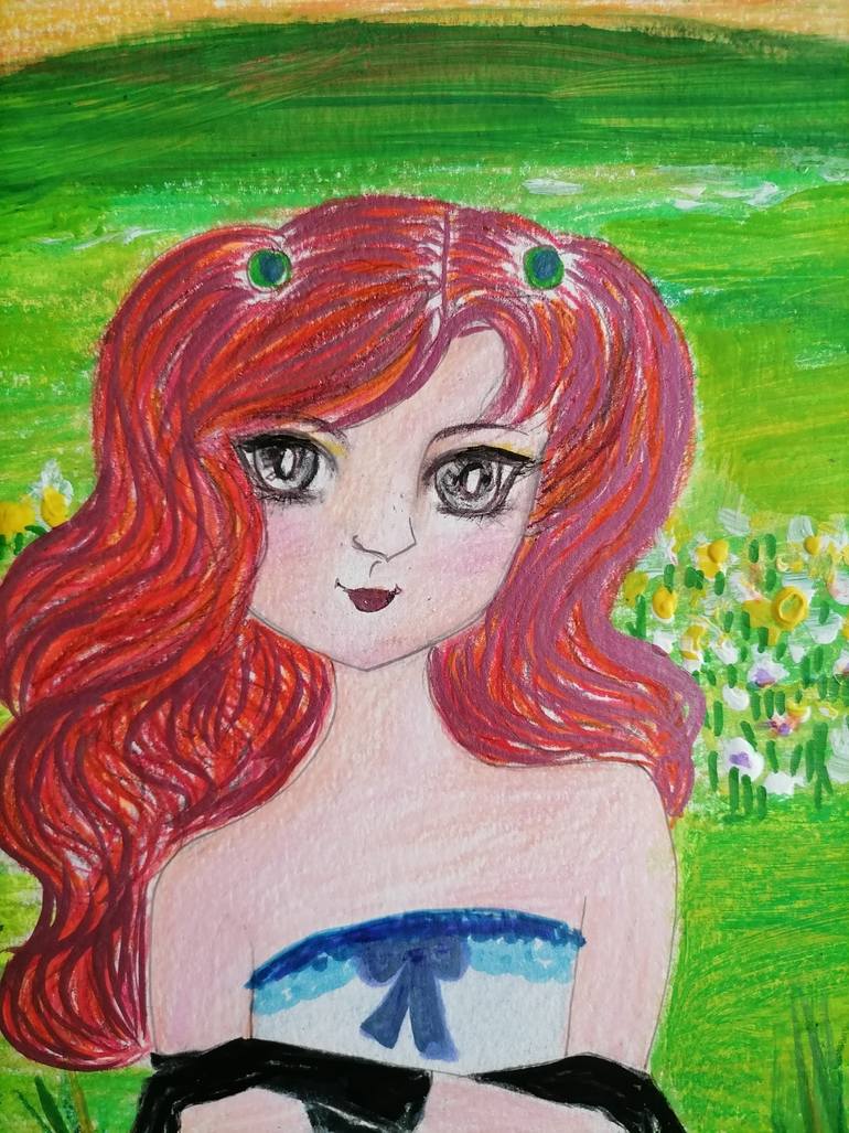 Original Modernism Fantasy Drawing by Wanida Rangcakanok