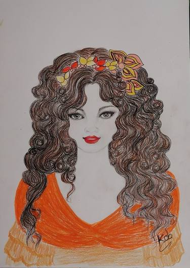 Original Modernism Women Drawings by Wanida Rangcakanok